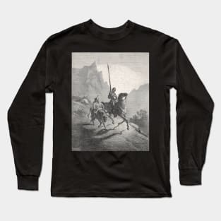 Don Quixote & Sancho Panza by Gustave Dore Long Sleeve T-Shirt